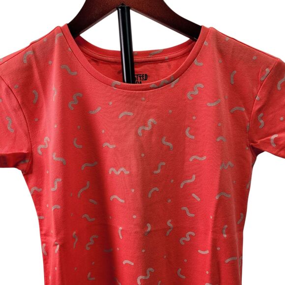 Spotted Zebra Girl Coral Short Sleeve Dress with Pattern Size Medium(8) - Picture 3 of 8